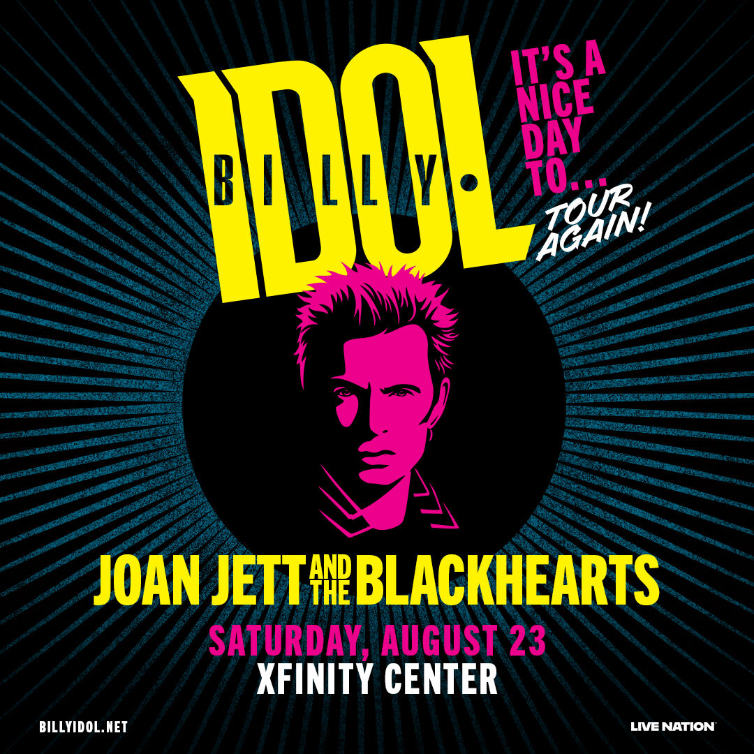 105.7 WROR (@1057wror) on Twitter photo JUST ANNOUNCED: <a href="/BillyIdol/">Billy Idol</a> & <a href="/joanjett/">Joan Jett & the Blackhearts</a> & the Blackhearts are coming back to the Boston area with their It’s A Nice Day To…Tour Again! tour. Saturday, August 23rd at the Xfinity Center in Mansfield. Tickets go on-sale this Friday at 9am! JUST ANNOUNCED: <a href="/BillyIdol/">Billy Idol</a> & <a href="/joanjett/">Joan Jett & the Blackhearts</a> & the Blackhearts are coming back to the Boston area with their It’s A Nice Day To…Tour Again! tour. Saturday, August 23rd at the Xfinity Center in Mansfield. Tickets go on-sale this Friday at 9am!