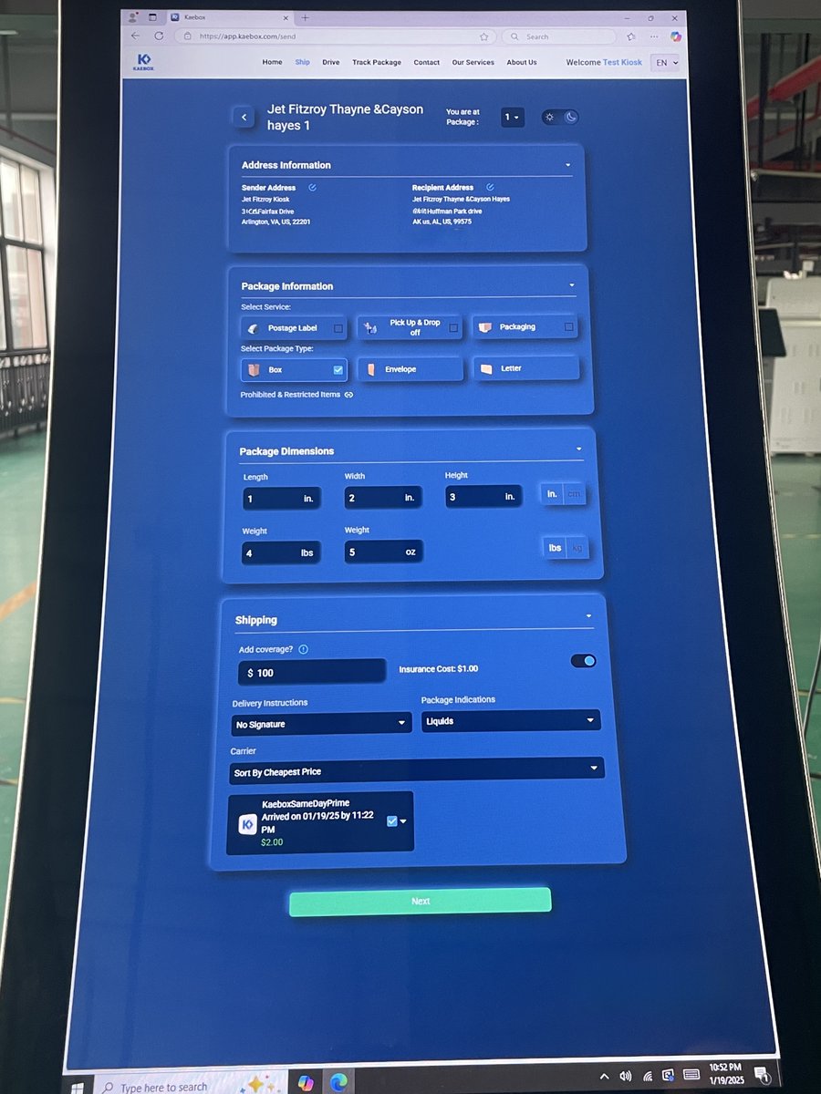 AbbadiMuhamad's tweet photo. Big news from Kaebox! Introducing the Kaebox Kiosk—the first AI-powered self-service shipping station, proudly designed and built in the U.S. 📦✨

This innovation is a true game-changer for shipping—streamlining processes, reducing costs, and cutting the carbon footprint. 🌍💡 It’s a vision where USPS can focus on faster deliveries and repurpose spaces for greater government efficiency and sustainability. No need to privatize USPS—this aligns perfectly with the forward-thinking goals of modern public services (and might even fit @ElonMusk’s new department vision). @doge_eth_gov  😉

At Kaebox, we’re committed to more innovative, greener logistics. Join us in revolutionizing the future of shipping! 💪

#Kaebox #Innovation #AI #USPS #Sustainability #MadeInUSA
