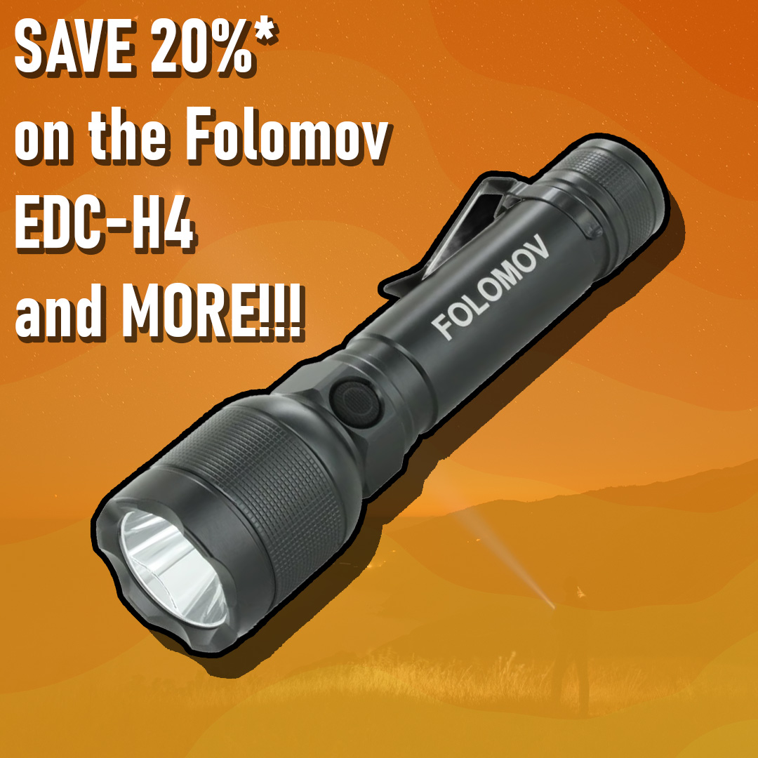 SAVE on the Folomov EDC-H4 and more of your Folomov favorites!!! 🤩

🔦EDC-H4: batteryjunction.com/folomov-edc-h4

*Sales ends 1/21 at midnight EST, some exclusions and limitations may apply*