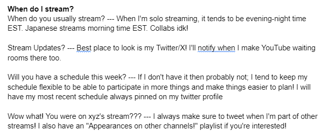 shu_yamino's tweet photo. Hey Guys! 

I still haven't found a good format to publish this but wanted to share this FAQ/Guide/Chat Rules for those interested c:

If you take the time to read this, thank you! I dive a bit deeper than typical chat rules, but I hope these make sense; if not feel free to ask me anything!