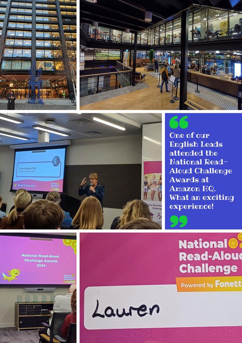 Promoting the joy of reading!

Lauren, one of our English Leads, represented OCMAT at the National Read Aloud Challenge Awards Ceremony.

The day featured:
📖 Readings by celebrated authors
🏙️ A tour of Amazon HQ
🎤 Hosted by Clare Balding CBE
The power of reading aloud!
#Reading