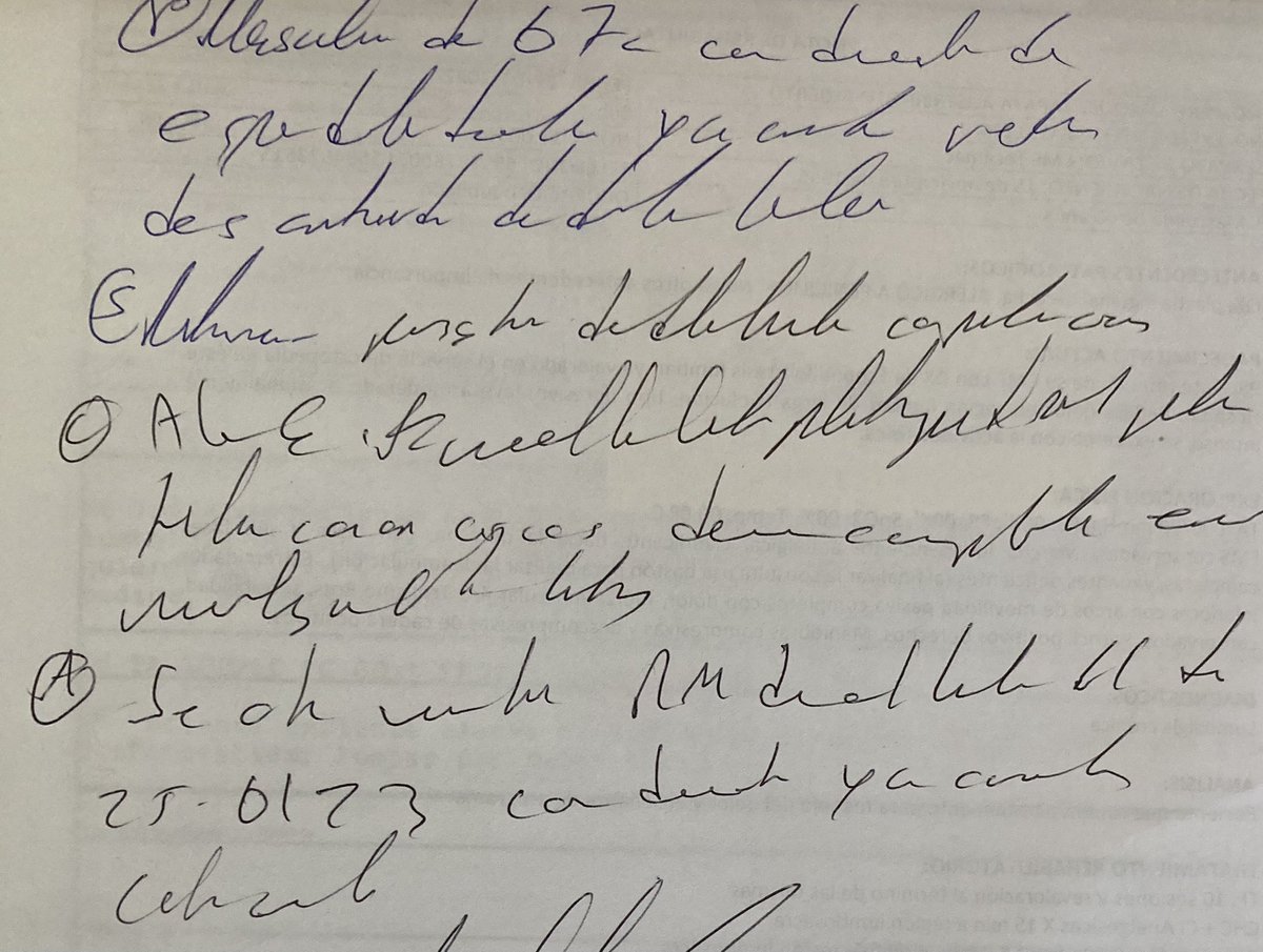 Cien pesotes a quien nos ayude a descifrar esta nota médica jaja.