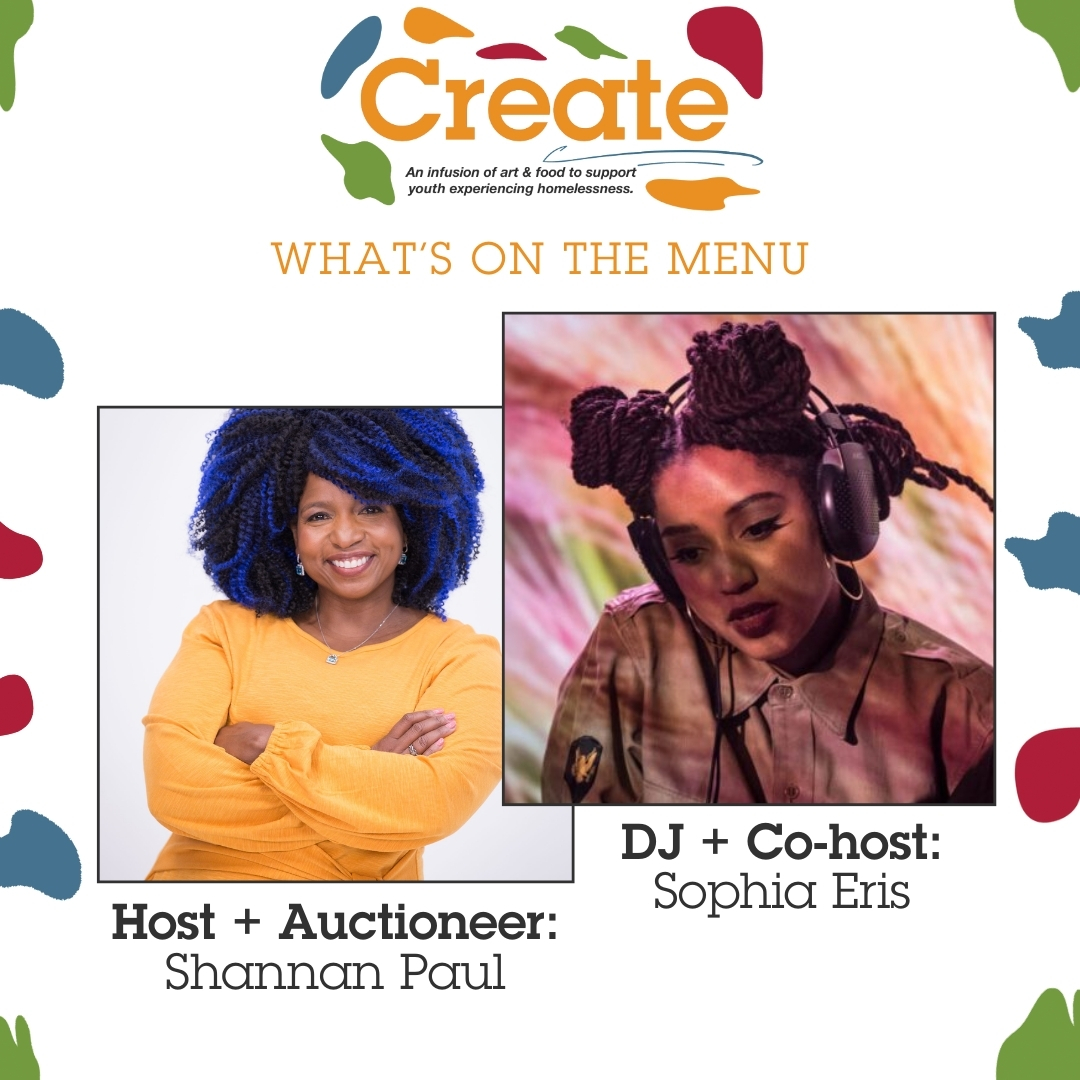 BridgeforYouth's tweet photo. What’s on the menu at Create?  An incredible night of raising funds in support of youth experiencing homelessness. Indulge in elevated cuisine, uplifting entertainment, interactive art, and one-of-a-kind auctions!

Learn more at https://t.co/SvT4CrR2Ks and get your tickets today. https://t.co/TibtSf1Iu3
