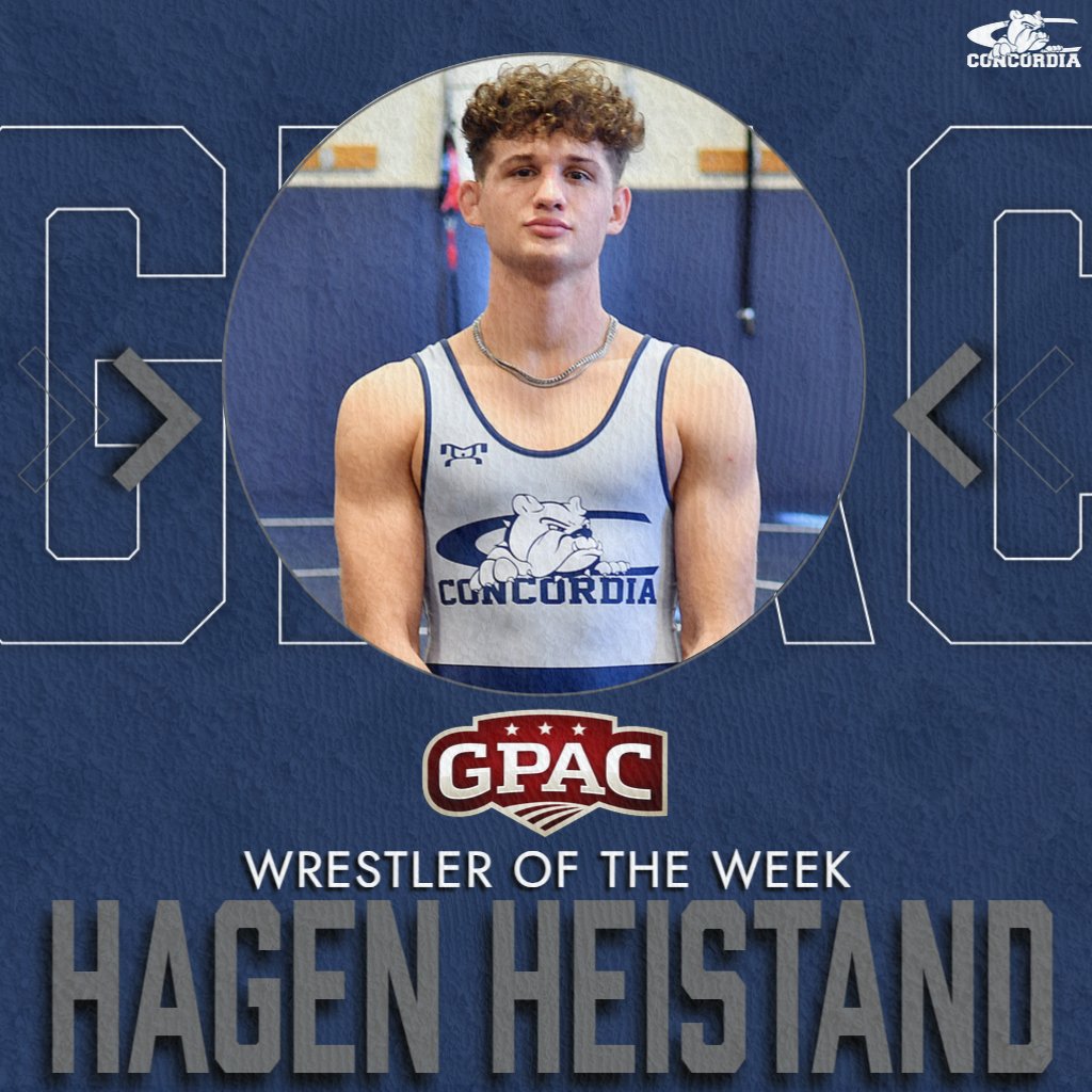 Concordia Bulldogs (@cunebulldogs) on Twitter photo 🤼♂️ <a href="/HagenHeistand/">Hagen Heistand</a>
🏅 GPAC Wrestler of the Week
📊 Won the 149-pound Denker Open title while going 5-0 (2 Pins, 2 TFs, 1 MD).
🔗 cune.edu/athletics/team… 🤼♂️ <a href="/HagenHeistand/">Hagen Heistand</a>
🏅 GPAC Wrestler of the Week
📊 Won the 149-pound Denker Open title while going 5-0 (2 Pins, 2 TFs, 1 MD).
🔗 cune.edu/athletics/team…