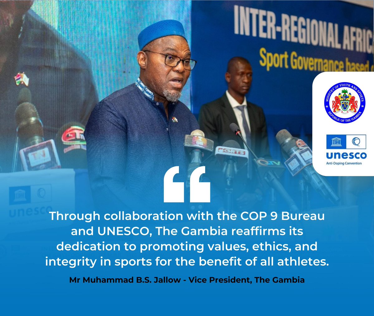 Happening now! 

Inter-Regional African Ministerial Meeting:
Sport Governance based on values, ethics, and integrity.

#Sports4Development #UnitedByValues #Win4Real