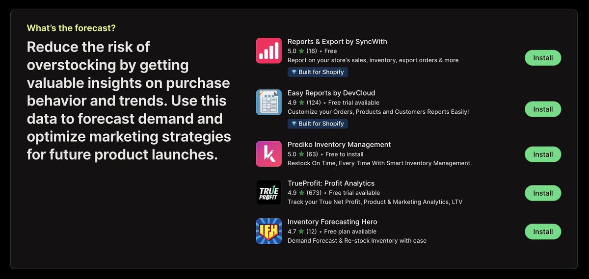 🎉 Big first for <a href="/goprediko/">Prediko</a> : we just made our debut in Shopify’s “What’s the Forecasts”! 🚀

Step by step, we’re helping <a href="/Shopify/">Shopify</a> brands master inventory management — hundreds today, thousands tomorrow. 🛍️✨

Turning anyone into a pro merchandiser. This is just the beginning. 👀