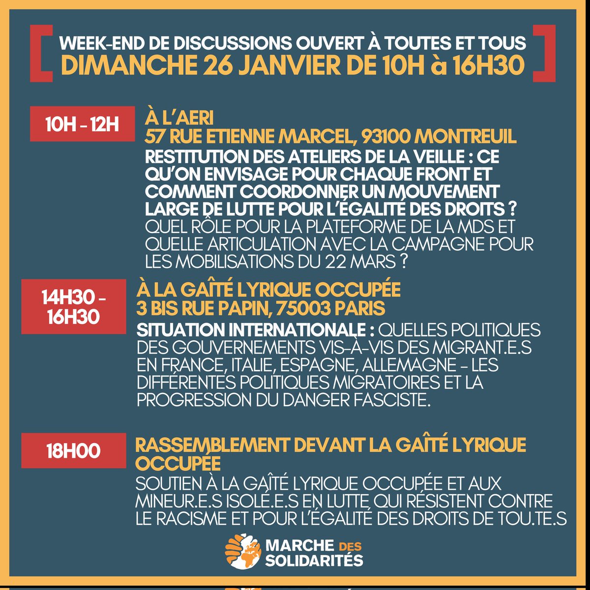 MSolidarites's tweet photo. 🔴Urgence antiraciste et antifasciste ! 

👉Communiqué de la MARCHE DES SOLIDARITÉS suite à la prise de fonction de Donald Trump 

Lundi 20 janvier 2025, Donald Trump, un politicien sexiste, raciste et fasciste, a pris les fonctions de président des États-Unis. https://t.co/K1cl5VlgBe