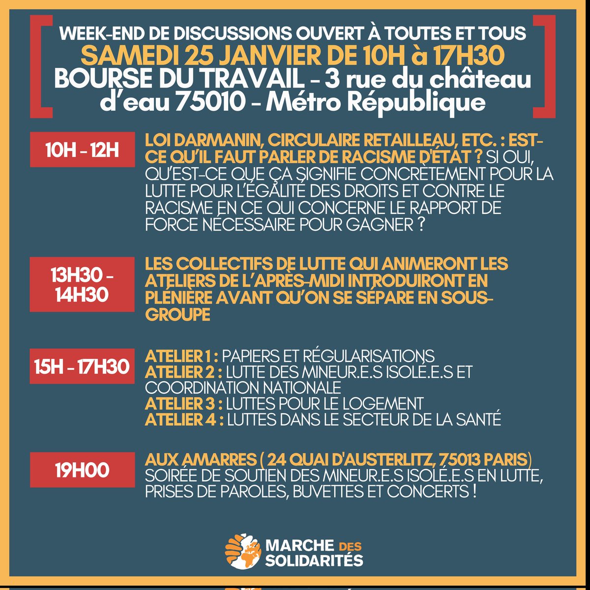 MSolidarites's tweet photo. 🔴Urgence antiraciste et antifasciste ! 

👉Communiqué de la MARCHE DES SOLIDARITÉS suite à la prise de fonction de Donald Trump 

Lundi 20 janvier 2025, Donald Trump, un politicien sexiste, raciste et fasciste, a pris les fonctions de président des États-Unis. https://t.co/K1cl5VlgBe