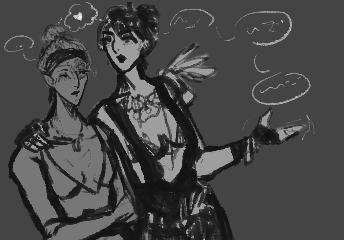 witchesgonewild's tweet photo. got blighted last night thinking abt my warden and morrigan……. time really is a flat circle

#DragonAge #morrigan https://t.co/m8MeTWRvho