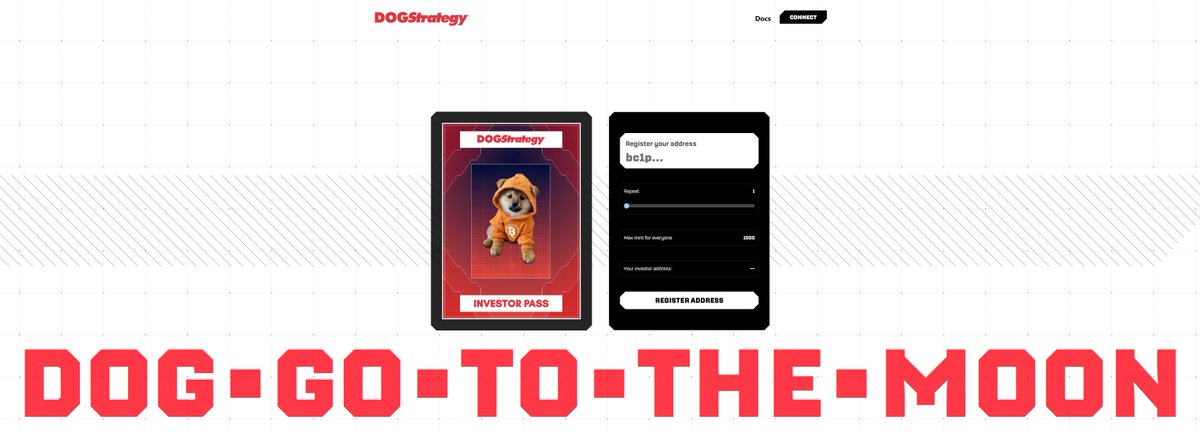 DOGSTRATEGY Phase 1 NFT Sale is LIVE

Total NFTs to Sell: 1,000

$DOG treasury share : 0.10% per NFT

Mint Price: $10 USD per NFT

Max Per Wallet: 10 NFTs

Location : dogstrategy.io