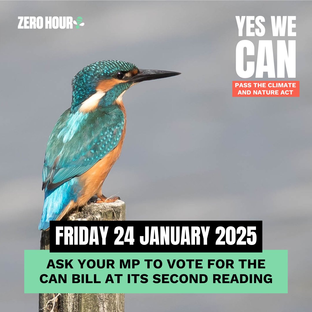 The Rivers Trust (@theriverstrust) on Twitter photo π’ The Climate and Nature Bill has its second reading this Friday, 24th January.
We need to ensure that the 102+ MPs who have pledged to vote keep their promise.
π Head to action.zerohour.uk today and write to, email, call, tweet, or meet your MP.
#CANBill
<a href="/zerohour_uk/">Zero Hour @zero-hour.bsky.social</a> π’ The Climate and Nature Bill has its second reading this Friday, 24th January.
We need to ensure that the 102+ MPs who have pledged to vote keep their promise.
π Head to action.zerohour.uk today and write to, email, call, tweet, or meet your MP.
#CANBill
<a href="/zerohour_uk/">Zero Hour @zero-hour.bsky.social</a>