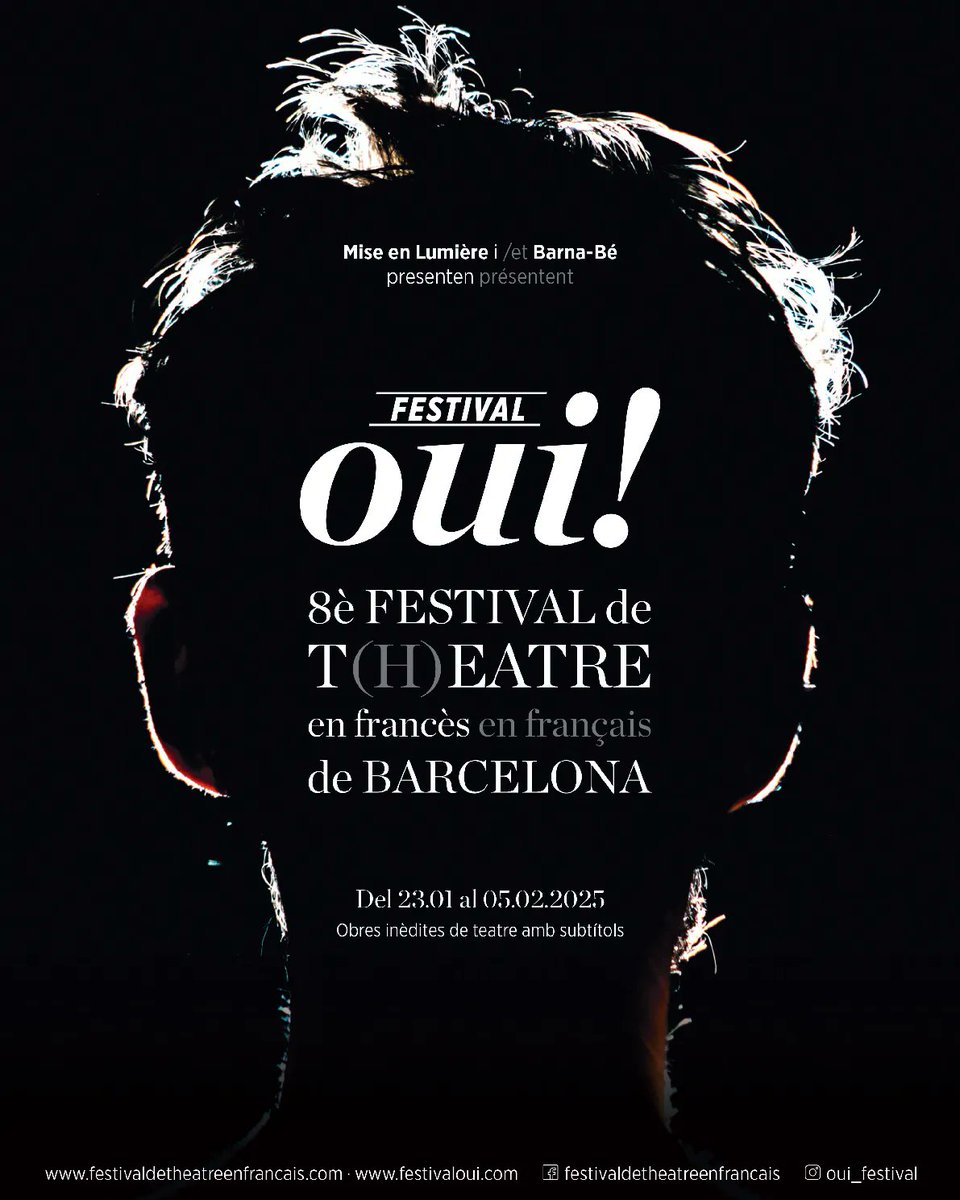 Barcelona Cultura (@bcncultura) on Twitter photo Tens una cita amb l'escena francesa, del 23/01 al 5/02!
L'<a href="/IF_Barcelona/">Institut français de Barcelona</a>, el <a href="/RCercleArtistic/">ReialCercleArtístic</a> i el Teatre Casino l'Aliança del Poblenou acullen estrenes al nostre país de peces teatrals contemporànies nascudes a França, en el marc del Festival Oui.
via.bcn.cat/lW6I50UIh8F Tens una cita amb l'escena francesa, del 23/01 al 5/02!
L'<a href="/IF_Barcelona/">Institut français de Barcelona</a>, el <a href="/RCercleArtistic/">ReialCercleArtístic</a> i el Teatre Casino l'Aliança del Poblenou acullen estrenes al nostre país de peces teatrals contemporànies nascudes a França, en el marc del Festival Oui.
via.bcn.cat/lW6I50UIh8F