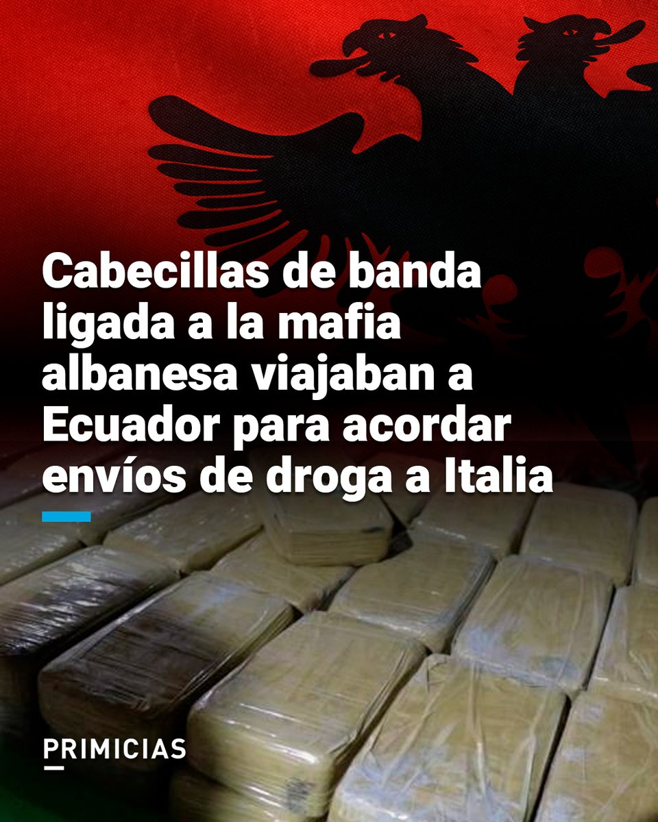 Italia desmanteló una organización narcodelictiva, cuyos cabecillas están ligados al Clan de los Cela de Elbasan, una de las bandas "más peligrosas" de la mafia albanesa. prim.ec/tEOI50UKcEQ