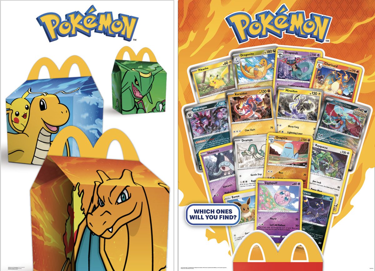 There will be a total of 15 official Pokemon cards to collect in the Happy  Meal. My favorite is Charizard, which is called Dracaufeu in French by the  way.