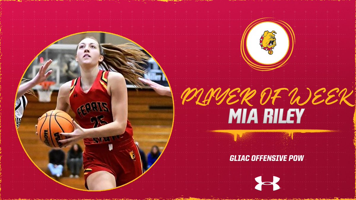 GLIAC PLAYER OF THE WEEK! Congrats to FSU's Mia Riley on earning the GLIAC Player of the Week honor! tinyurl.com/6z78855n <a href="/FerrisWBBall/">Ferris W Basketball</a>