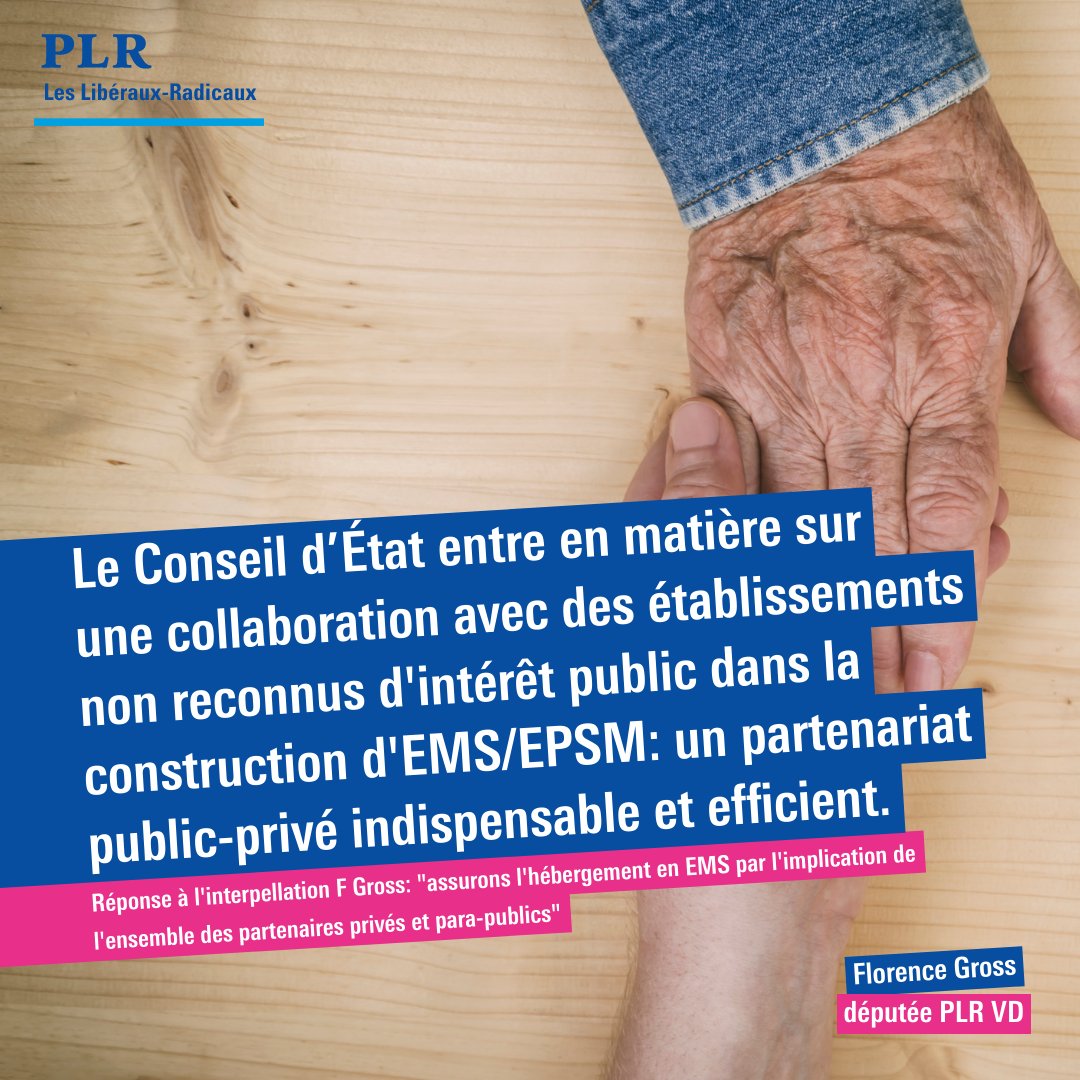 Entrée en matière sur le partenariat avec des établissements non reconnus d'intérêt public pour la construction d'EMS:  un changement de paradigme bienvenu et efficient.  en période de pénurie de lits. #GCVD #medicosocial