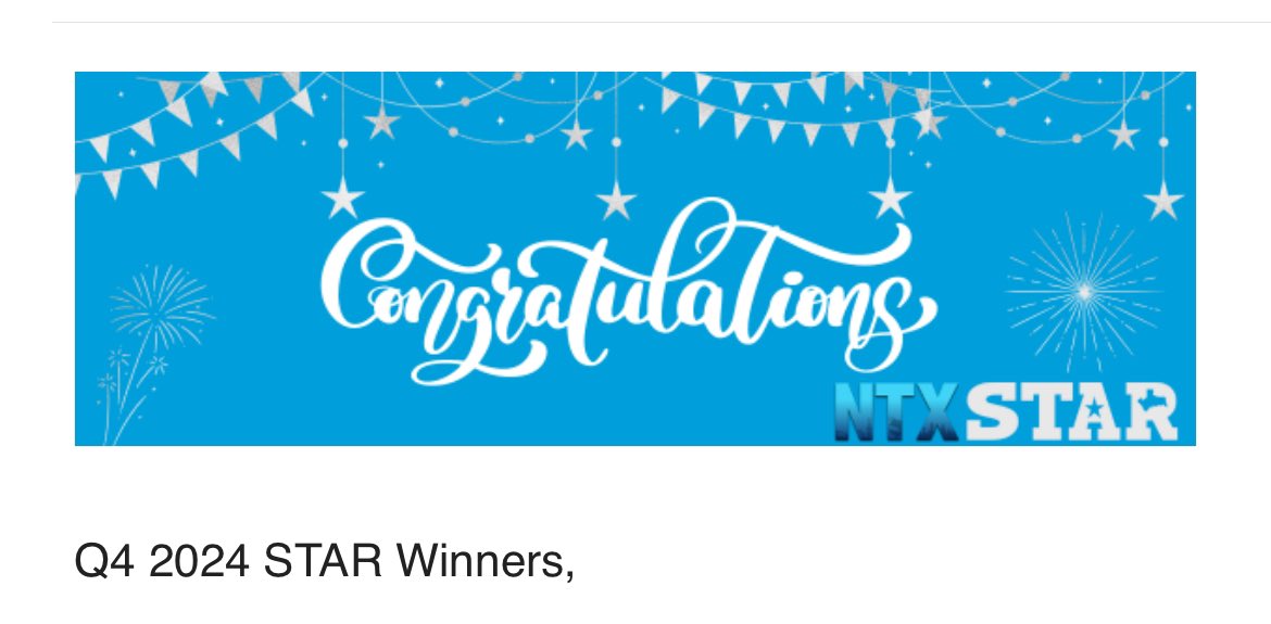 Dante Wooden (@dantewooden_ntx) on Twitter photo Super Excited to have won Q4 Star Award!
Thank you to my leadership in Q4 who pushed me to be great!
<a href="/SaidySantiago/">Saidy Santiago</a> <a href="/BraylonA_NTX/">Braylon Alcorn</a> <a href="/Jemarrio_k/">Jemarriok_</a> <a href="/EricJGraham_/">Eric Graham</a> <a href="/ErnestTaylorASM/">Ernest Taylor</a> Super Excited to have won Q4 Star Award!
Thank you to my leadership in Q4 who pushed me to be great!
<a href="/SaidySantiago/">Saidy Santiago</a> <a href="/BraylonA_NTX/">Braylon Alcorn</a> <a href="/Jemarrio_k/">Jemarriok_</a> <a href="/EricJGraham_/">Eric Graham</a> <a href="/ErnestTaylorASM/">Ernest Taylor</a>