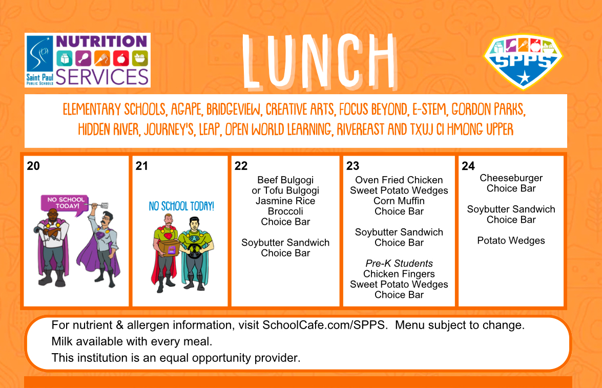 sppsnutrition's tweet photo. Brrrrr it’s cold! Please see menu changes for this week due to cold day cancellation. We can’t wait to see students back tomorrow. 💙@spps_news #schoollunch #whatsforlunch #menuchanges https://t.co/oKWst5CqX2