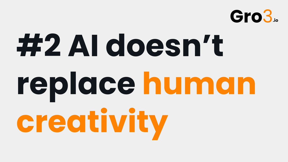 Gro3_'s tweet photo. AI should enhance human creativity not replace it. 🚀

That's why we help identify opportunities but let you control every interaction.
