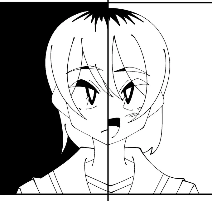 初めて描いた同人誌で使った手法を今回の漫画で使ってます 