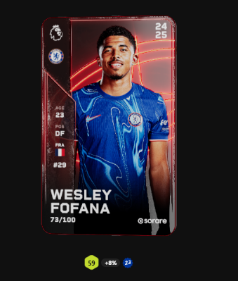 #Sorare "Rare Wesley Fofana" GIVEAWAY!                                 

I Will be giving away a Rare Wesley Fofana (Worth around 15 euro)to one of my followers!      

To Enter: Follow, Like &amp; Comment ur sorare username!                  

Winner in 48-72 Hours!
