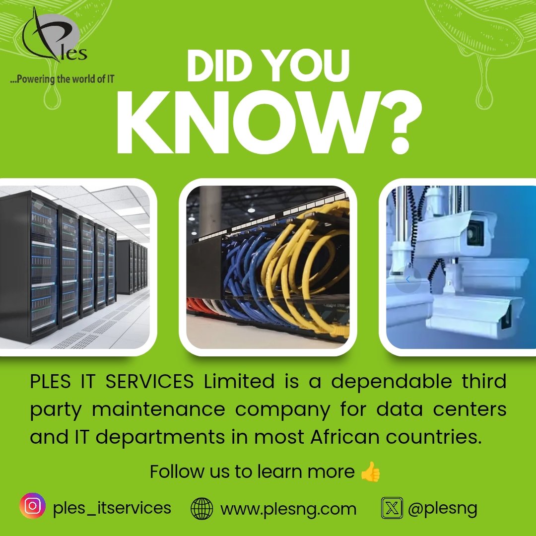 PlesITServices's tweet photo. IT Systems Down? Don’t Panic!

Whether it's servers, storage systems, or networking equipment, our team ensures your IT infrastructure runs seamlessly.

🌍 Visit https://t.co/pO9Qd6fFv2 today!

#PlesNG #ITSupport #HardwareMaintenance #DataCenterSolutions #TechInAfrica https://t.co/5hLtQN0DwD