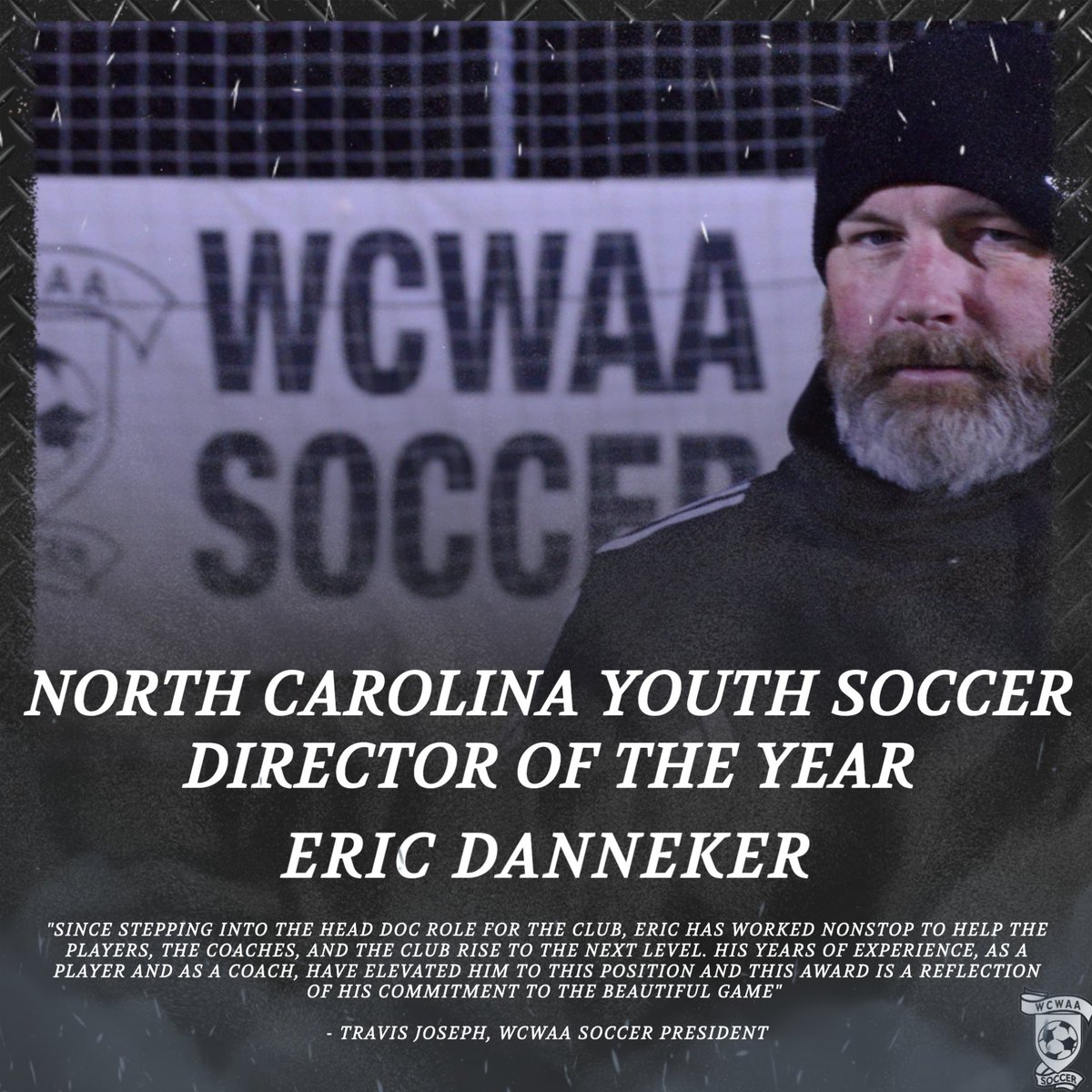 wcwaasoccer's tweet photo. Congratulations to Eric Danneker on being named North Carolina Youth Soccer Director of the Year!  Please be sure to congratulate him on this tremendous honor! 

Thank you for dedication, commitment and passion for WCWAA Soccer! We are lucky to have you Eric!
#wcwaasoccer https://t.co/mCIpkTPlOU