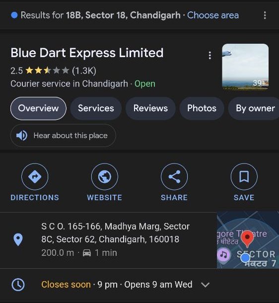 Drooes's tweet photo. Cherry on top, when we visited the mentioned hub provided in the tracking details, turns out it was closed already despite their operating time i.e. 9:00 - 21:00. 
Also on enquiring about the related issue the person there rudely denied any help and told us to walk away.
(2) https://t.co/SYEZxG5Seq