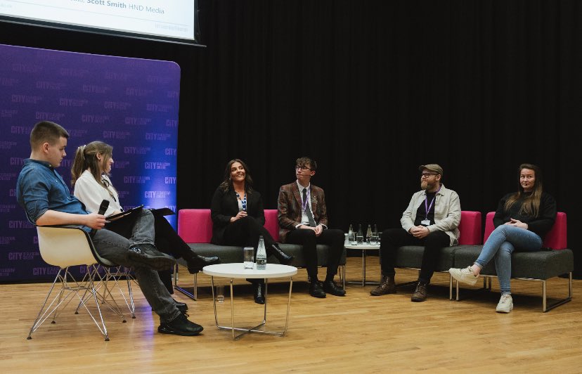 CofGCollege's tweet photo. The conference wrapped up with a Student Alumni panel featuring representatives from film, hospitality, sports &amp; leisure, and property management. #LTConference https://t.co/hkwitquQHl