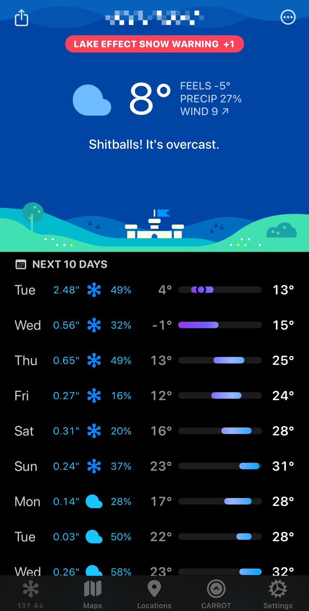 RyanC5277's tweet photo. @SpotterBrett Thrilled with this weather man, just thrilled. https://t.co/1zsTlOi7iW