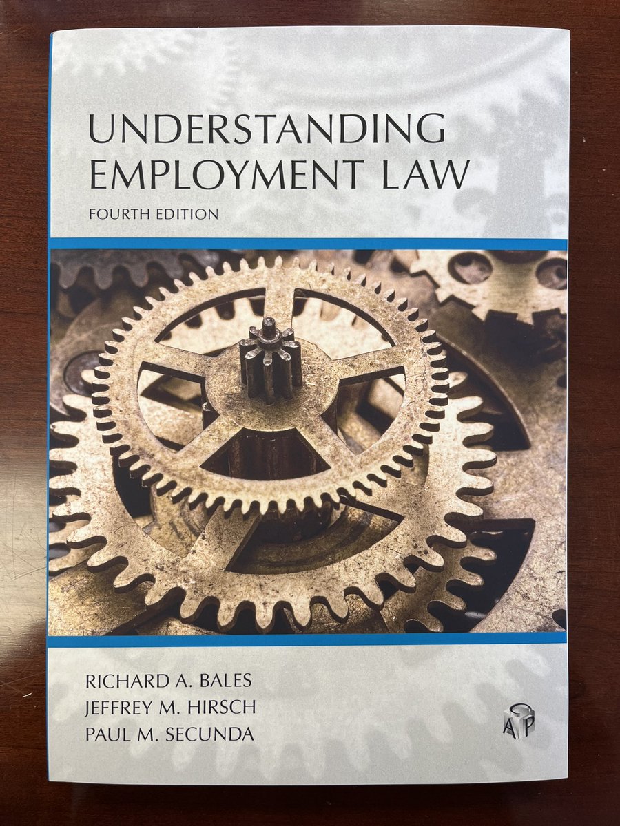 Jeff Hirsch (@worklawprof) on Twitter photo ‘Tis the season for book releases! Here’s the new edition of Understandjng Employment Law with <a href="/psecundaWrkProf/">Paul M. Secunda</a> and Rick Bales ‘Tis the season for book releases! Here’s the new edition of Understandjng Employment Law with <a href="/psecundaWrkProf/">Paul M. Secunda</a> and Rick Bales