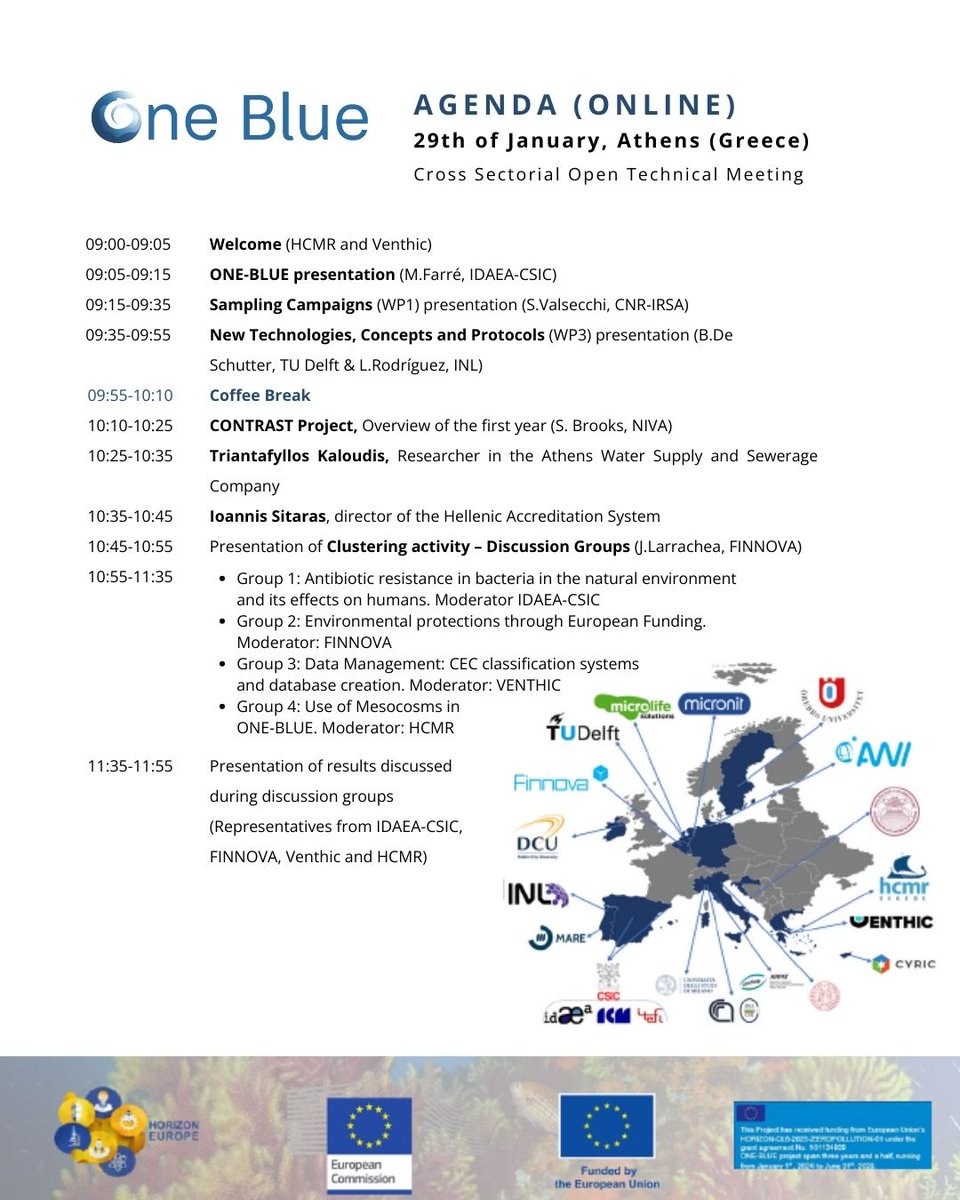 one_blue_eu's tweet photo. 🔝Only one week left for our 1st Cross Sectorial Technical Open meeting in Athens!

✍️Register here: https://t.co/pc71xytkzn 
 
🤝@HcmrInOcean @VenthicTech @IDAEA_CSIC  @CNRsocial_  @tudelft @INLnano #CONTRAST  @NIVAforskning @eydapgr @ESYD_Greece @FinnovaEU 

#HorizonEU https://t.co/bxC8boJLJc
