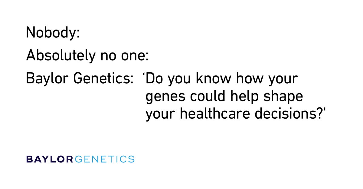BaylorGenetics's tweet image. At Baylor Genetics, we’re dedicated to empowering patients with the genetic insights they need to make confident, informed decisions about their health. ​

Visit baylorgenetics.com ​to learn more.

#ThinkBG #Genetics
