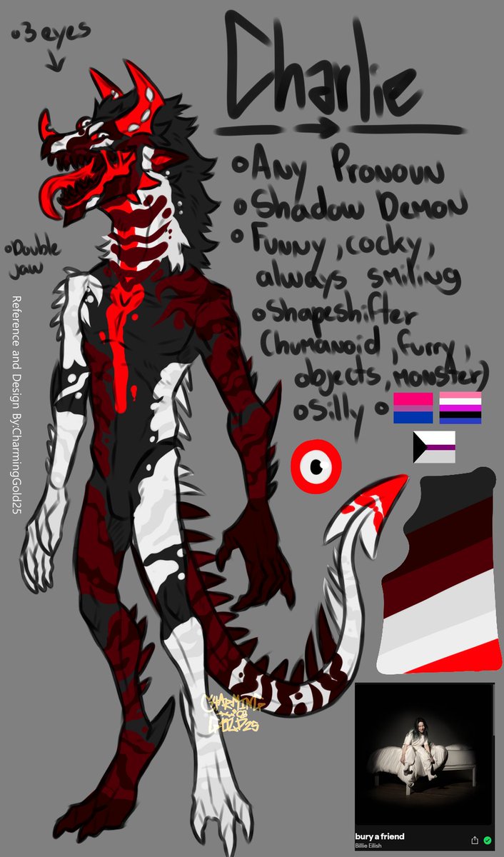 CharmingGold25's tweet photo. Redesign for this Oc,man,I love making them more Spooky/Nightmare fuel

#furry #furryart #furryartist #furrydrawing https://t.co/pEcQorIqVg