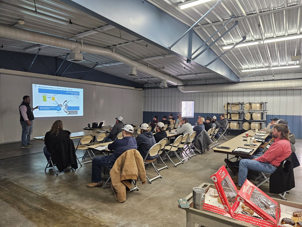 Farrbicide's tweet photo. First batters up this morning in McCook: @Bayer4CropsGLC educating our local crop consultants on Bayer's seeds and trait systems #Bayer4NE #Bayer4KS #Bayer4CO https://t.co/WWoc3imHze