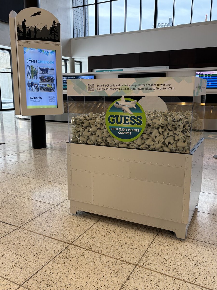 Have you entered the contest!? Head to Arrivals, Level 1 and guess the number of planes in the display case for a chance to win two @aircanada Economy Class non-stop return tickets to @torontopearson. Contest ends on February 3, 2025. Good luck! ✈️