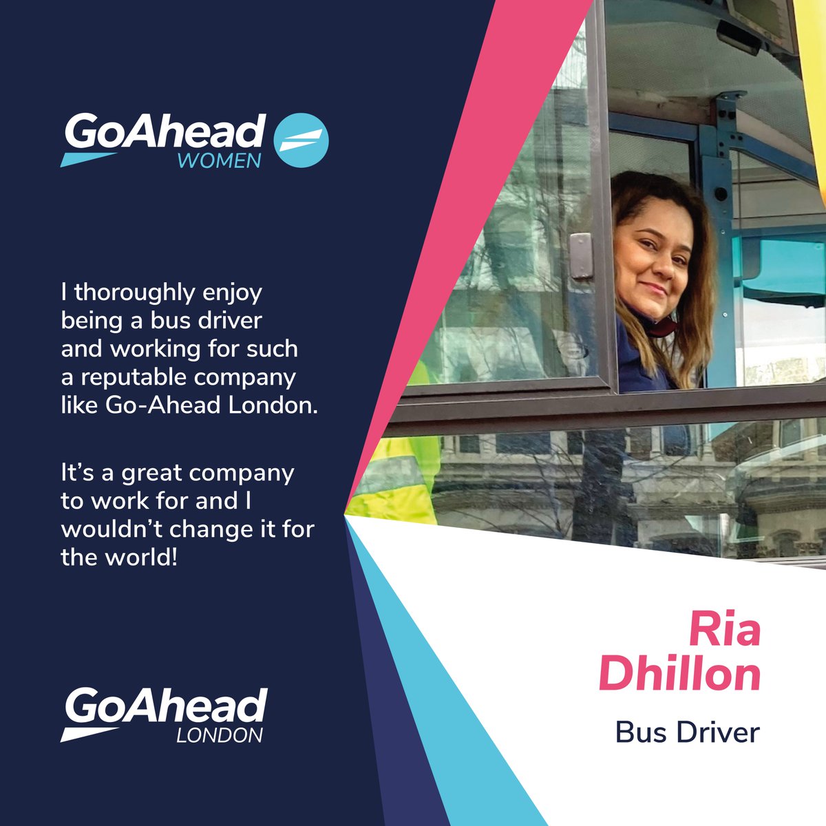 Go_Ahead_London's tweet image. Today, we would like to introduce you to Ria Dhillon, a Bus Driver at Stockwell Garage.
To find out more about joining the Go-Ahead London team, visit: glassdoor.co.uk/Overview/Worki…