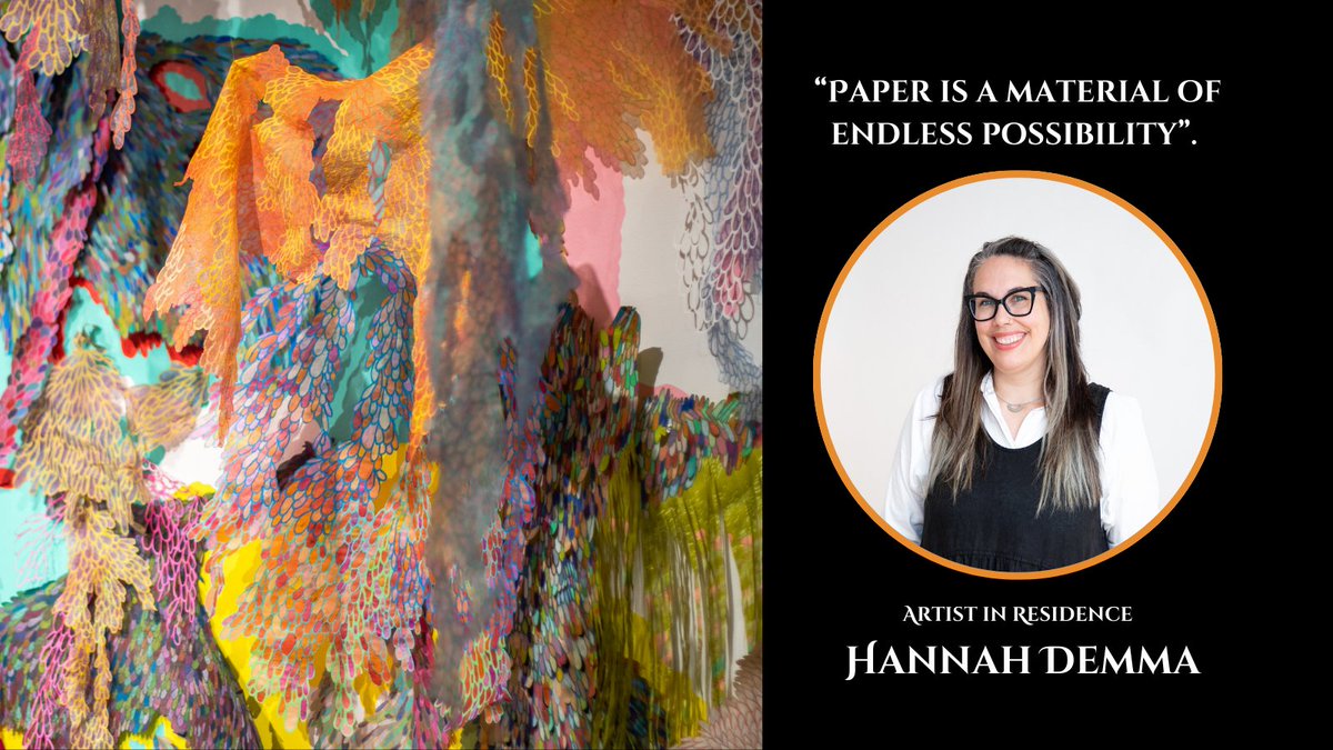 We’re excited to welcome our new Artist in Residence, Hannah Demma! 🎨 Hannah is a multimedia artist specializing in papermaking. Stop by her studio near the Grand Ballroom to say hello! 👋 #ArtistInResidence #HannahDemma