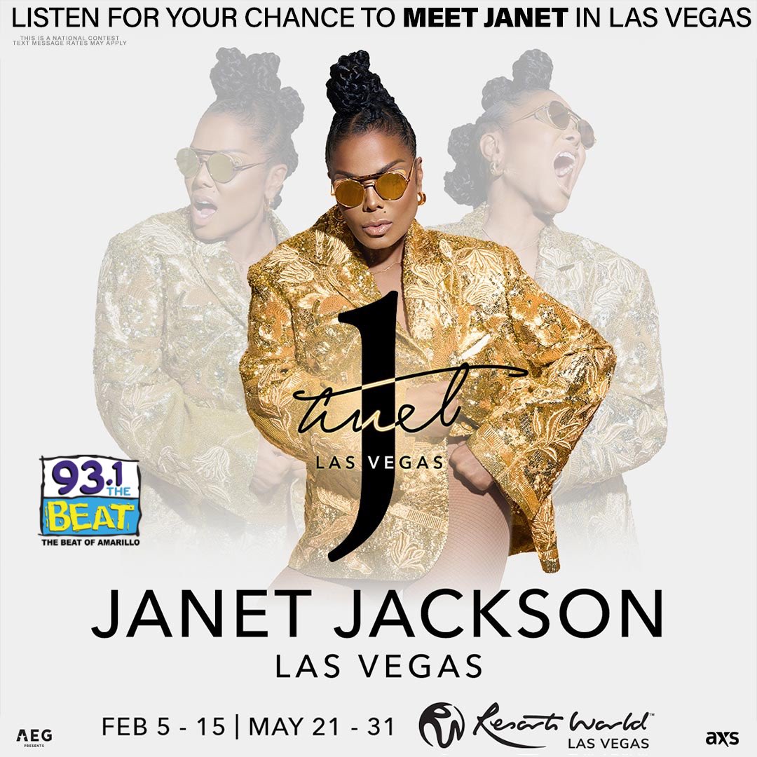 931thebeat's tweet photo. Win a trip to see Janet Jackson in Vegas. Listen for the national keywords to text to win. All the details at https://t.co/Etq1FRda3r https://t.co/pmKmsjS4No