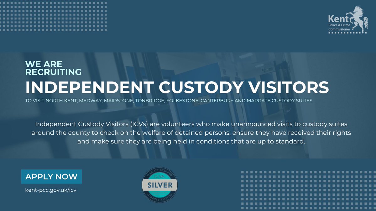 We are looking for new volunteers to join our excellent panel of Independent Custody Visitors. Visit our website for more information and to apply - tinyurl.com/yrhxpz4u