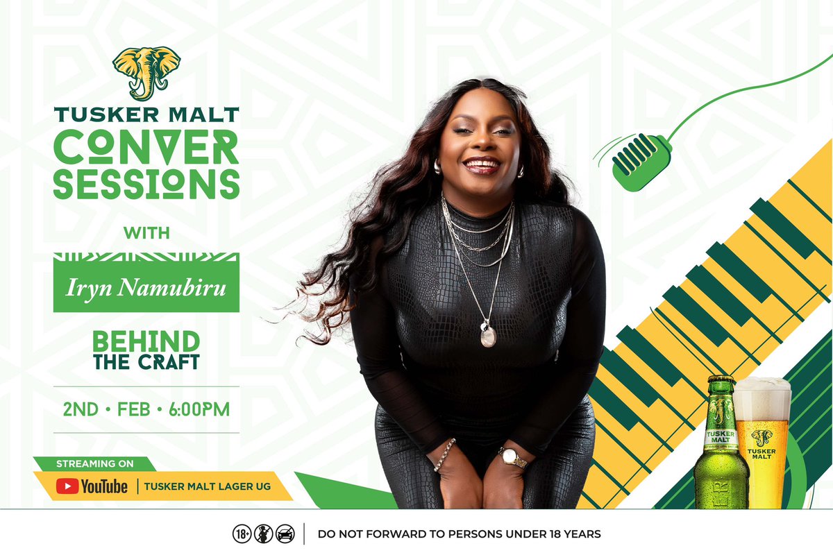 Swangz_Avenue's tweet photo. The wait is finally over! @irynnamubiru’s  Tusker Malt ConverSessions premieres on Sunday 2nd February at 6 PM on YouTube 🎬

Get ready for deep conversations and Finest Live performances 

#TuskerMaltConverSessions 
#FinestMusic @tuskermaltug https://t.co/qfYLdt1CTL