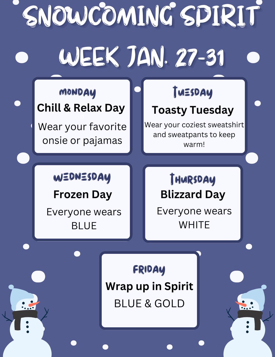 Snowcoming Spirit Week