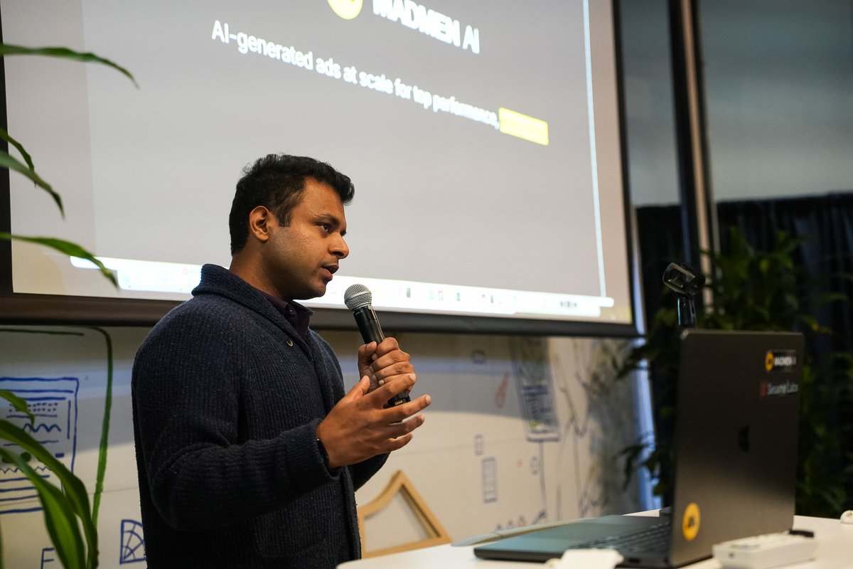 spc's tweet photo. 9/ @UseMadMenAI  
Ad agencies, meet the 21st century. @vinayjain404 &amp; @ajain showed us how MadMen AI doesn’t just create ads—it learns which ones will pop and what should be next. Days of market research? Done in minutes. They’re hiring! https://t.co/qVsctnpoOa https://t.co/KEiVCEIMYM