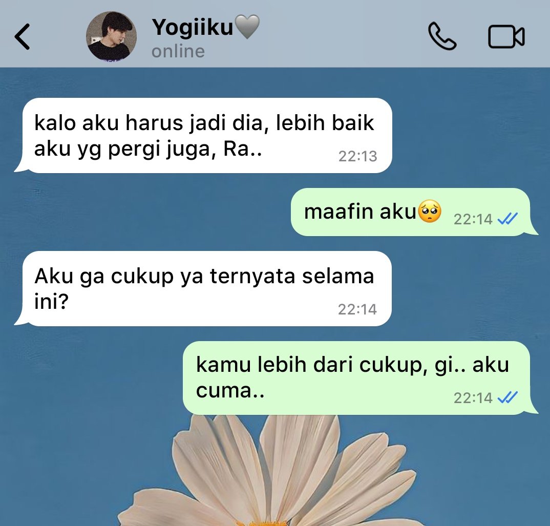 YellowU00's tweet photo. Jangan Dipaksa
#YoRa Yoshi few tweets au from Seribu Rasa . https://t.co/4psztHkBTM