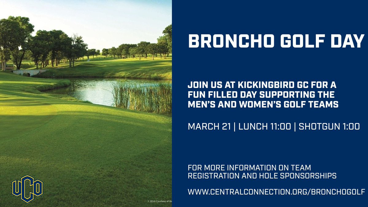 BronchoGolf's tweet photo. Save the date and join us March 21st at Kickingbird to support the men’s and women’s golf teams!
Information can be found at https://t.co/ua4oaGRO6q https://t.co/R9MT9ZKe7Z