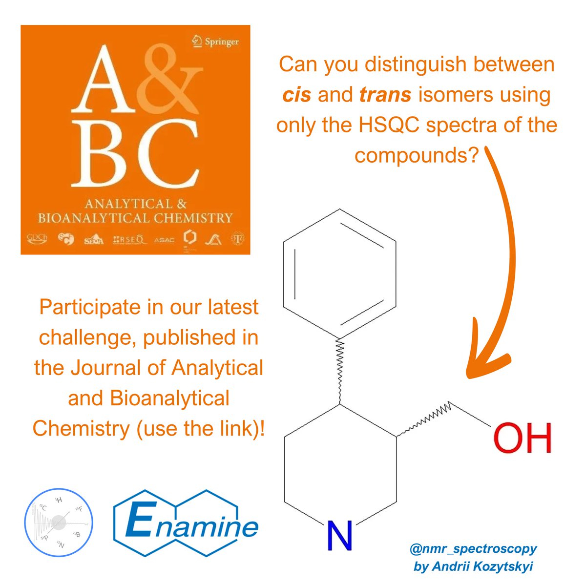nmr_spectroscopy / Organic Chemistry ⌬🇺🇦 (@nmrspectroscopy) on Twitter photo Our new NMR challenge published in <a href="/AnalBioanalChem/">Anal Bioanal Chem</a> journal 👉 link.springer.com/article/10.100…
<a href="/EnamineLtd/">Enamine Ltd 🇺🇦</a> <a href="/NMRspectroscopy/">nmr_spectroscopy / Organic Chemistry ⌬🇺🇦</a> Our new NMR challenge published in <a href="/AnalBioanalChem/">Anal Bioanal Chem</a> journal 👉 link.springer.com/article/10.100…
<a href="/EnamineLtd/">Enamine Ltd 🇺🇦</a> <a href="/NMRspectroscopy/">nmr_spectroscopy / Organic Chemistry ⌬🇺🇦</a>