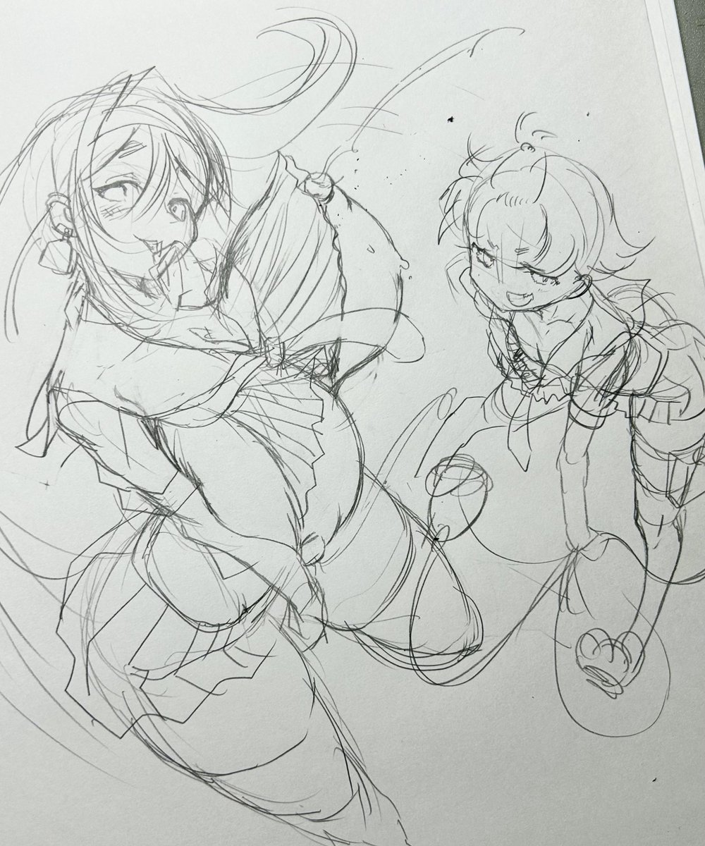 pixivで不定期掲載しようと思っているオリジナルちょめちょめ漫画のキャラちゃんず 