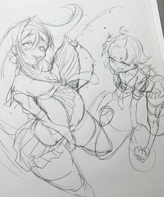 pixivで不定期掲載しようと思っているオリジナルちょめちょめ漫画のキャラちゃんず 