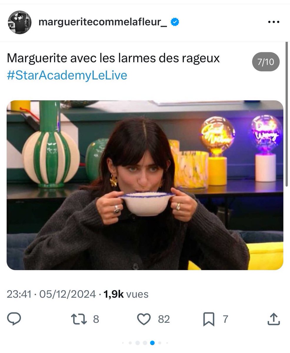 loulouchkaaa's tweet photo. Après toutes ces histoires le message de Marguerite est clair ☕️ #staracademy  #StarAcademyLeLive https://t.co/iiW10TxYul