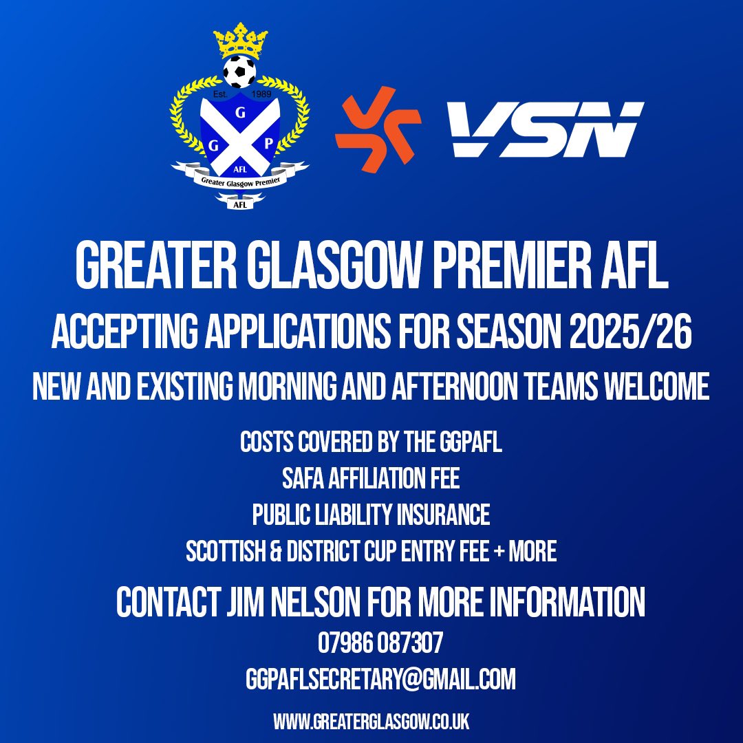 Don’t delay, get in touch today! 

<a href="/scottish_aff/">AmateurFixturesResultsSCO</a> @TeamfinderScot1